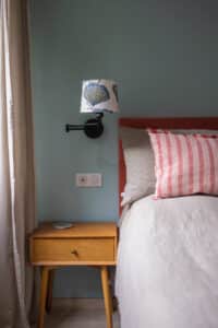 Villefranche apartment bedroom bed pillows