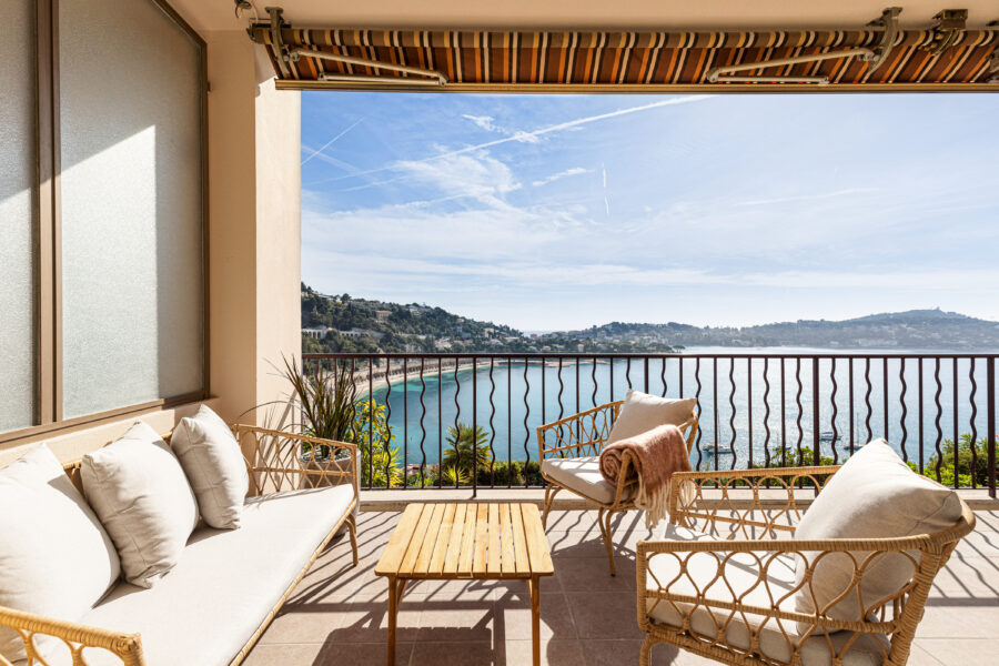 villefranche-sur-mer holiday home terrace ocean view