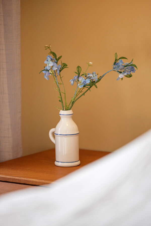bedroom nightstand flowers